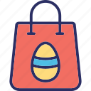 easter, event, celebration, easter bag, easter shopping, egg on bag, shopping bag