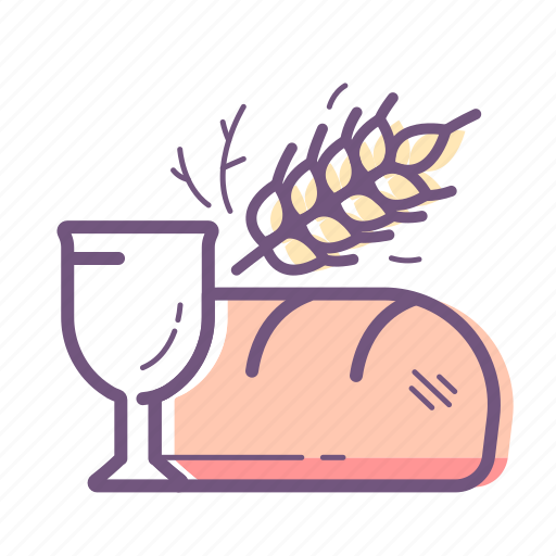 Bread, easter, glass, wine icon - Download on Iconfinder