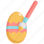 brush, day, decoration, easter, egg, holiday, paint 