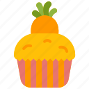 cupcake, cake, carrot, easter, party, dessert, bakery, food, breakfast