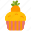 cupcake, cake, carrot, easter, party, dessert, bakery, food, breakfast 