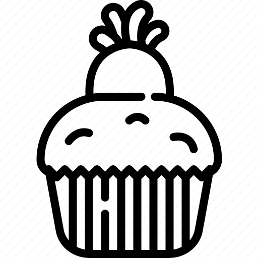 Cupcake, cake, carrot, easter, party, dessert, bakery icon - Download on Iconfinder
