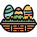 basket, day, decoration, easter, egg, eggs, holiday