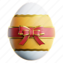 easter, egg, wiht, ribbon, tie, spring, gift, award, badge
