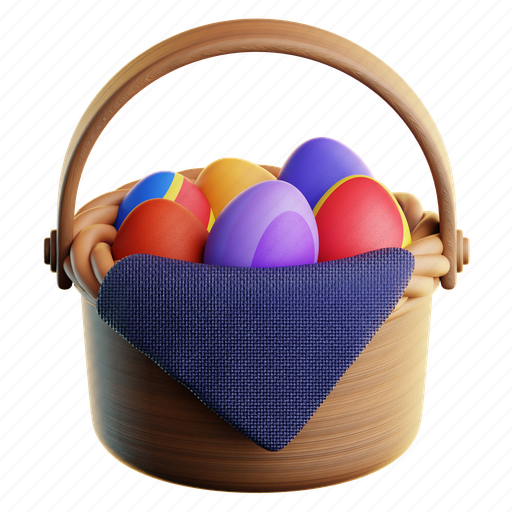 Easter, egg, basket, rabbit, bunny, holiday, celebration icon - Download on Iconfinder
