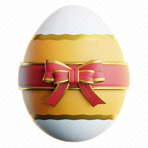 Easter, egg, wiht, ribbon, tie, spring, gift icon - Download on Iconfinder