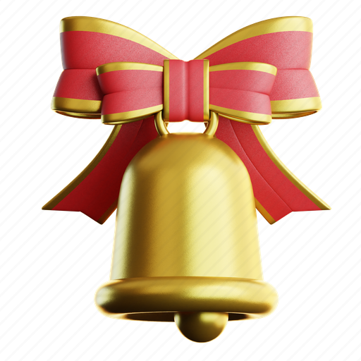 Golden, bell, wiht, ribbon, tie, easter egg, festivity icon - Download on Iconfinder