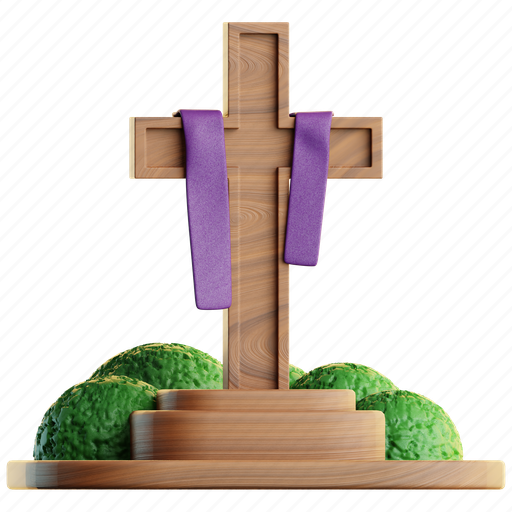 Wood, cross, shawl, whit, grass icon - Download on Iconfinder
