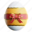 easter, egg, wiht, ribbon, tie, spring, gift, award, badge 