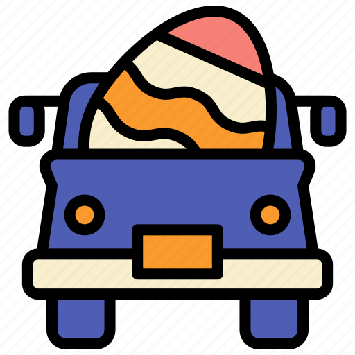 Truck, easter, pickup, car, cute, happy, egg icon - Download on Iconfinder