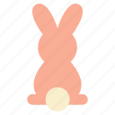 bunny, bottom, cute, easter, spring, rabbit, happy