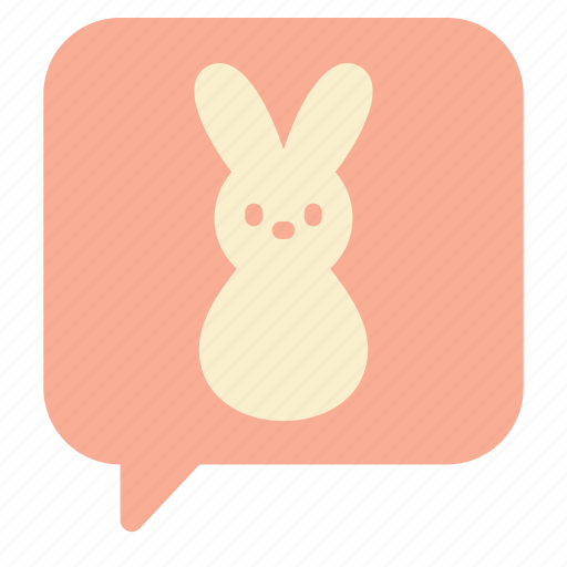 Bunny, easter, rabbit, message, chat, bubble, text icon - Download on Iconfinder