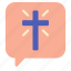 cross, christian, easter, message, chat, bubble, jesus 