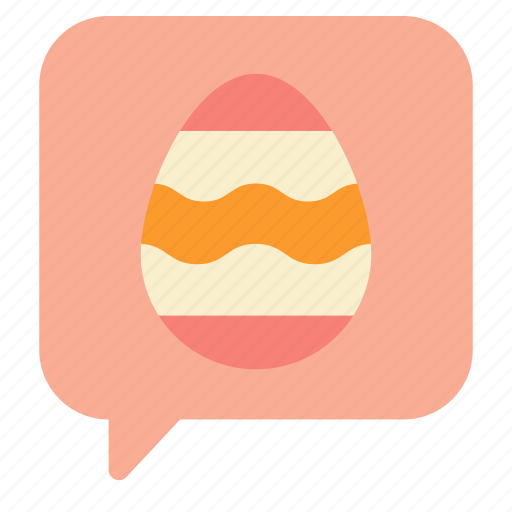 Easter, egg, message, chat, bubble, text, communication icon - Download on Iconfinder