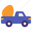 truck, easter, pickup, cute, car, happy, egg 