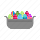 basket, breakfast, easter, eggs, eggs basket, eggs tray