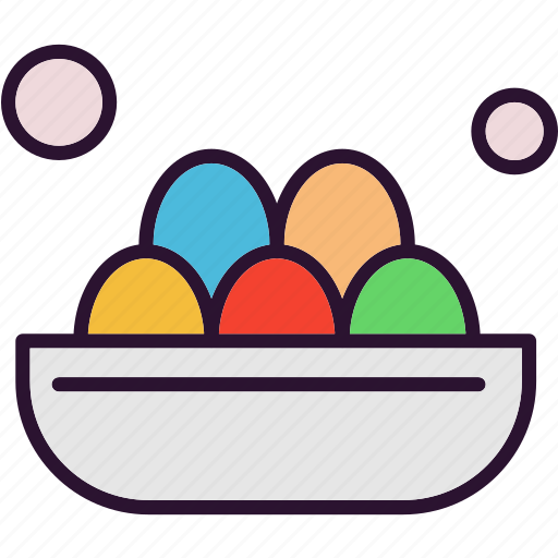Basket, easter, eggs, food, painted icon - Download on Iconfinder