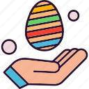 egg, hand, easter, eggs