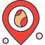 egg, location, map, pin 