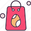 bag, egg, shopping, ecommerce 