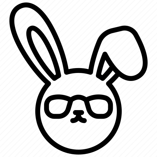 Bunny, easter, rabbit, cool, sunglasses, cute, ears icon - Download on Iconfinder