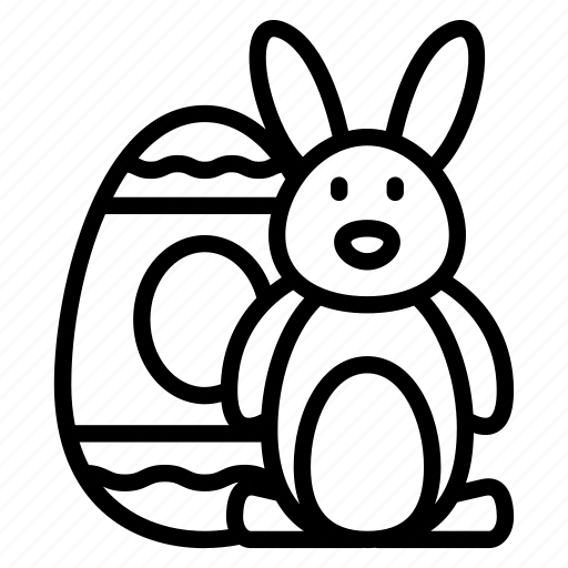 Bunny, coloring, easter, eggs, holiday, decoration, rabbit icon - Download on Iconfinder
