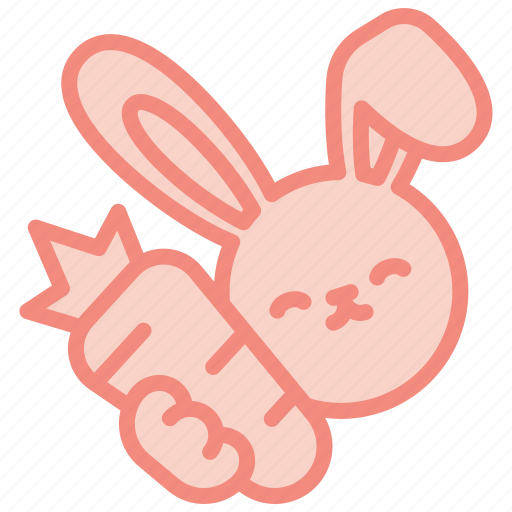 Bunny, carrot, easter, rabbit, happy, ears, cute icon - Download on Iconfinder