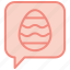 easter, egg, message, chat, bubble, text, communication 