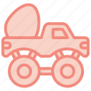 truck, monster, pickup, easter, egg, car, happy