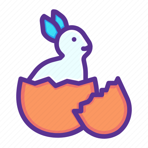 Bunny, cute, easter, egg, hatch, rabbit icon - Download on Iconfinder