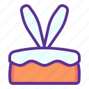 bunny, cake, dessert, ears, easter, rabbit