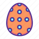 decorated, decoration, dots, easter, egg, paschal