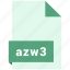 azw3, document, ebook, file, format 