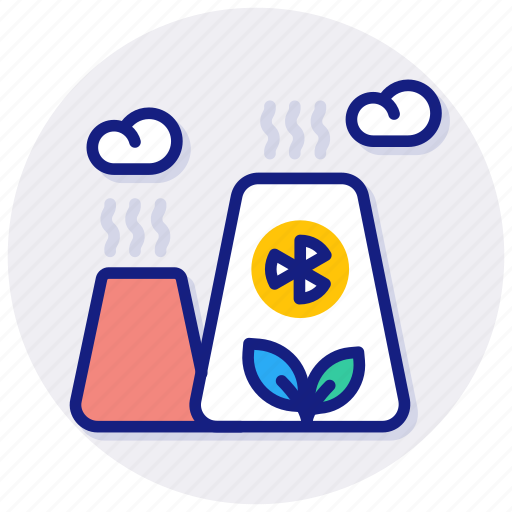 Eco, nuclear, factory, industry, energy, plant, power icon - Download on Iconfinder