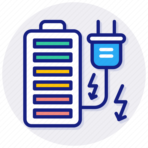 Battery, fully, atomic, nuclear, device, charge, electric icon - Download on Iconfinder