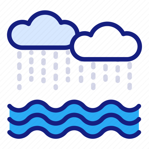 Flood, damage, disaster, house, hurricane, water, weather icon - Download on Iconfinder