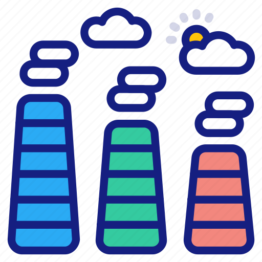 Air, pollution, factory, gas, greenhouse, contamination, smoke icon - Download on Iconfinder