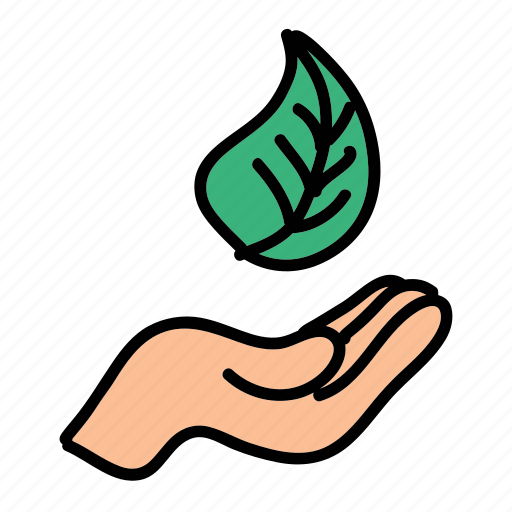Eco, hand, leaf, metaphor, nature, preserve, save icon - Download on Iconfinder