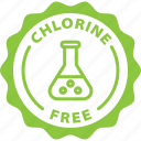 badge, chlorine, diapers, free, green, healthy, label 