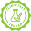 clinically tested, label, tag, tested 