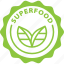 badge, food, green, healthy, label, powerfood, superfood 