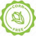corn free, label, no corn, tag 