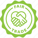 fair trade, label, sticker, sustainable