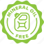 free, mineral oil free, petroleum free, tag 