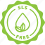 label, sls free, natural cosmetic, sodium laureth sulfate free, tag 