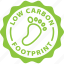 badge, carbon, footprint, label, tag 