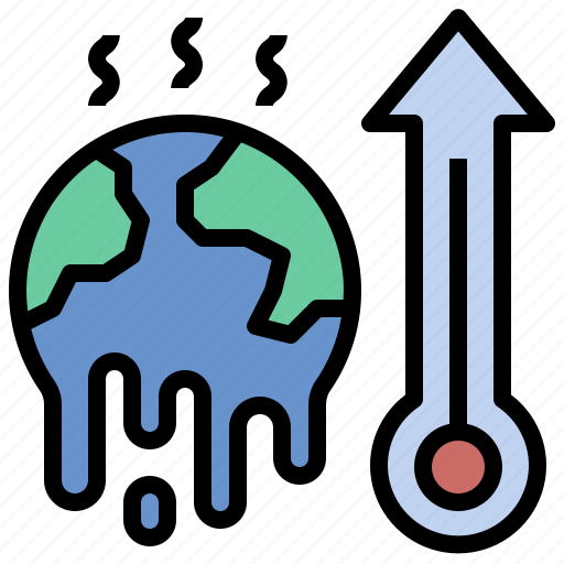 Climate change, global warming, high temperature, melt, weather icon - Download on Iconfinder