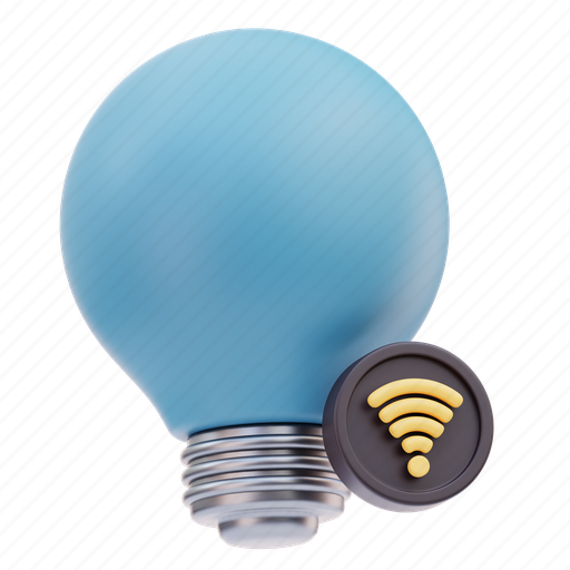 Smart, lighting, bulb, light, energy, electric, device 3D illustration - Download on Iconfinder