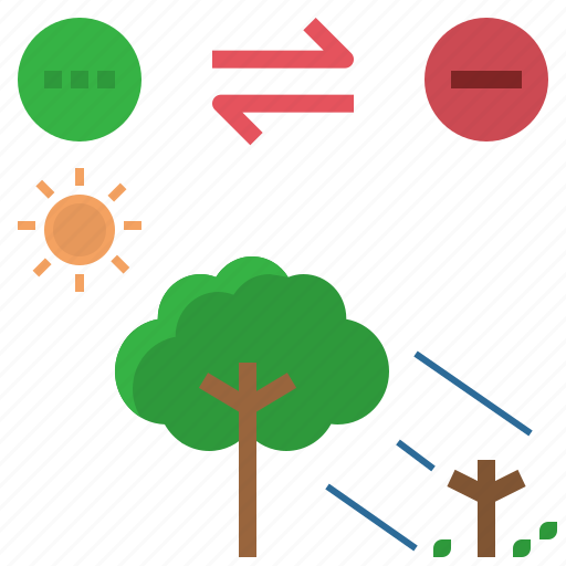 Amensalism, shade, sun, tree, wither icon - Download on Iconfinder