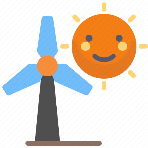 Aeolian, electricity, energy, renewable, sun, wind icon - Download on Iconfinder